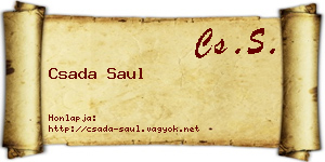 Csada Saul névjegykártya